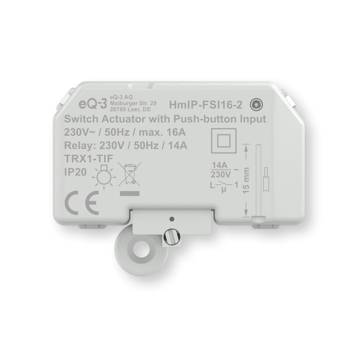 Homematic IP Schaltaktor mit Tastereingang (16 A) - Unterputz HmIP-FSI16-2 - offizielles Produktfoto