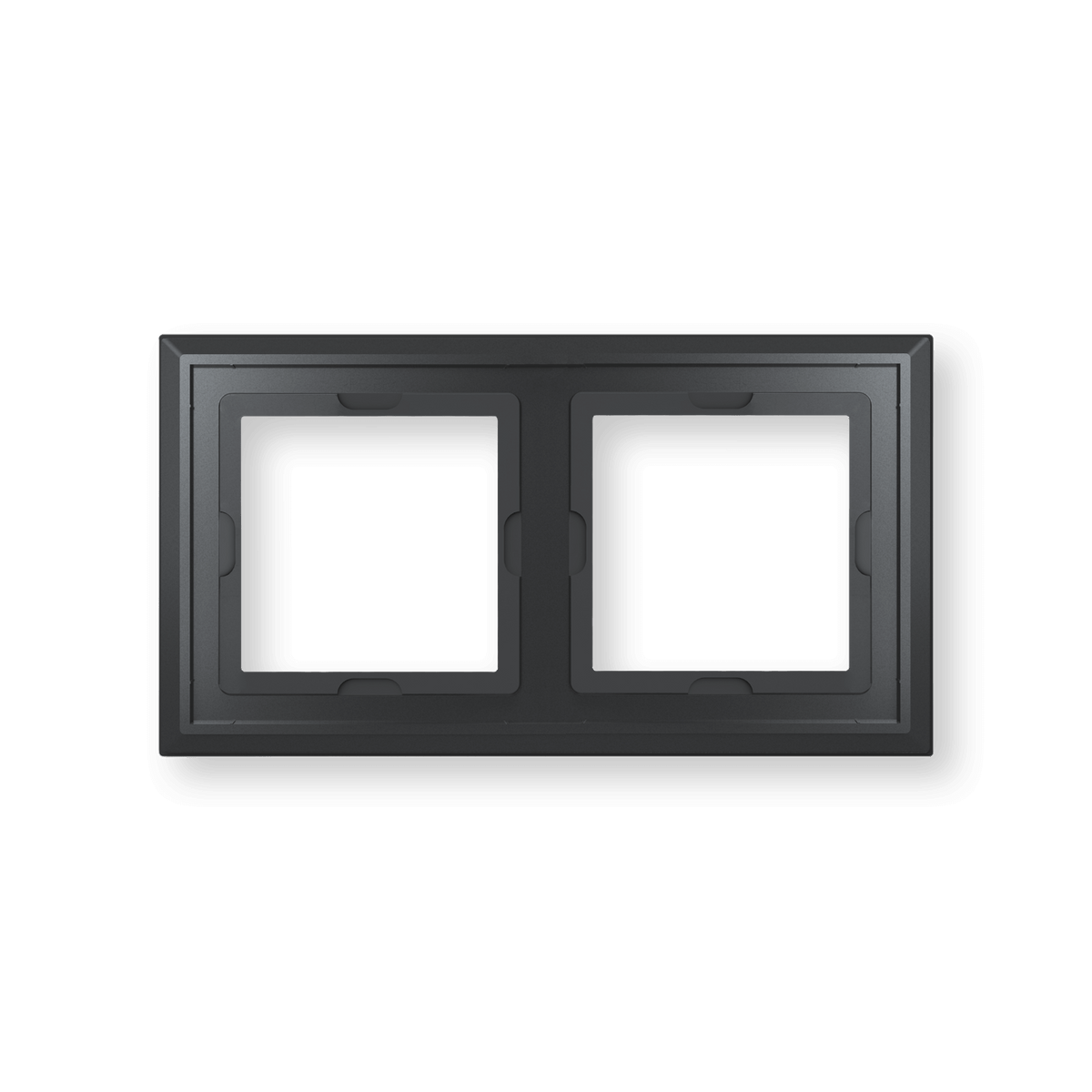 Homematic IP Glasrahmen - 2-fach, schwarz HmIP-GF2-A - offizielles Produktfoto