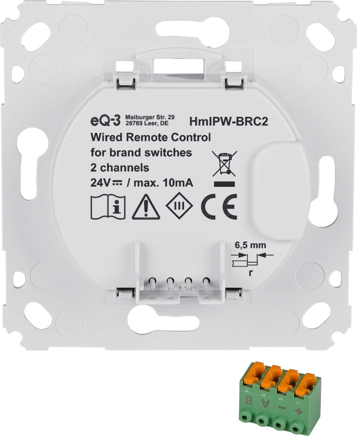 Homematic IP Wired Wandtaster für Markenschalter– 2-fach HmIPW-BRC2
