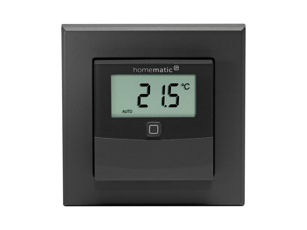 Homematic IP Temperatur- und Luftfeuchtigkeitssensor mit Display - innen, anthrazit HmIP-STHD-A - offizielles Produktfoto