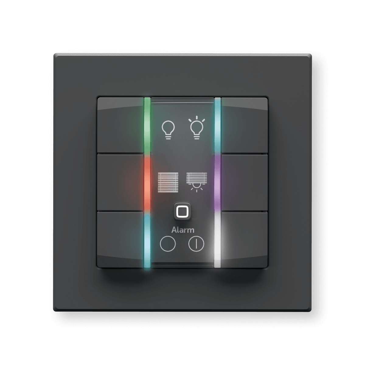 Homematic IP Wandtaster - 6-fach, 230 V, anthrazit HmIP-WRC6-230-A - offizielles Produktfoto