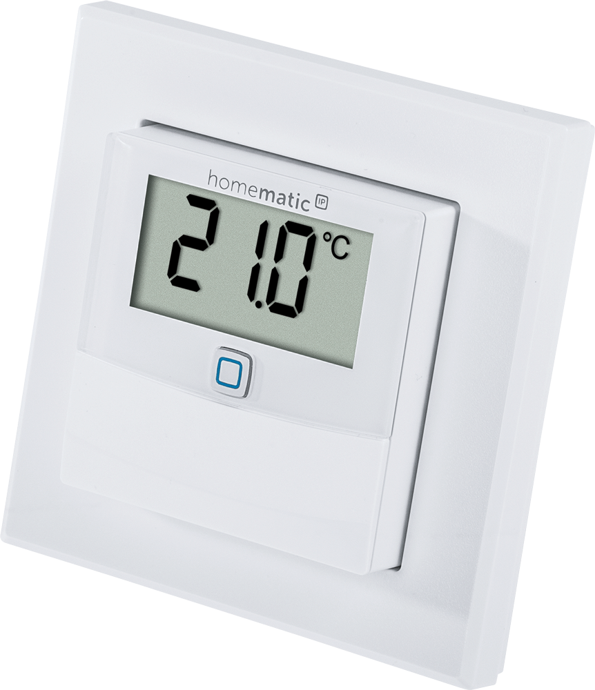 Homematic IP Wired Temperatur- und Luftfeuchtigkeitssensor mit Display – innen HmIPW-STHD