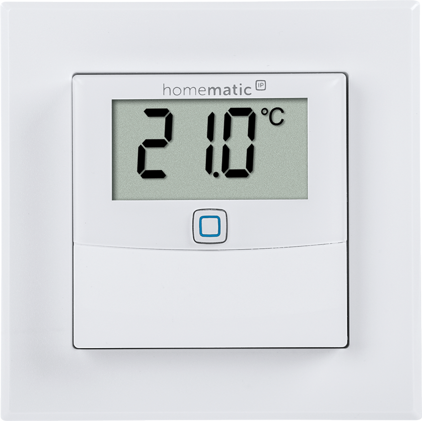 Homematic IP Wired Temperatur- und Luftfeuchtigkeitssensor mit Display – innen HmIPW-STHD