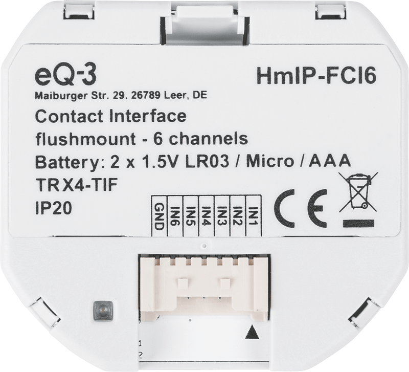 Kontakt-Schnittstelle Unterputz – 6-fach HmIP-FCI6 - Casmarto